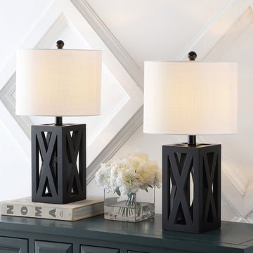 Stewart 21.5" Wood LED Table Lamp - JONATHAN Y